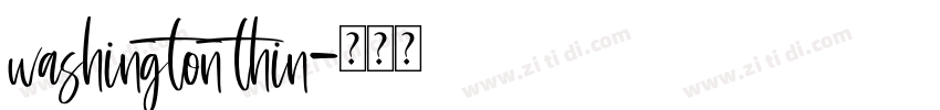 washington thin字体转换